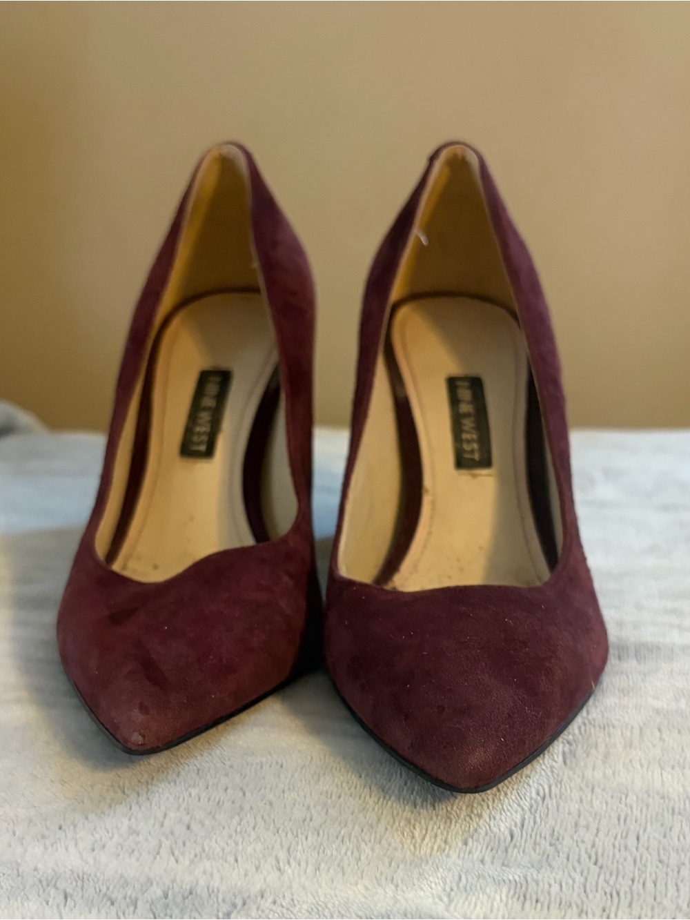 Nine West Plum Suede Pointed-Toe Pumps